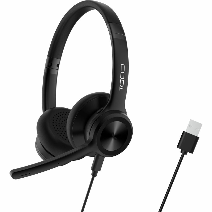 CODi CLARO Wired Stereo Dual Ear Headset w/ AI ENC Microphone - Stereo - USB Type C - Wire