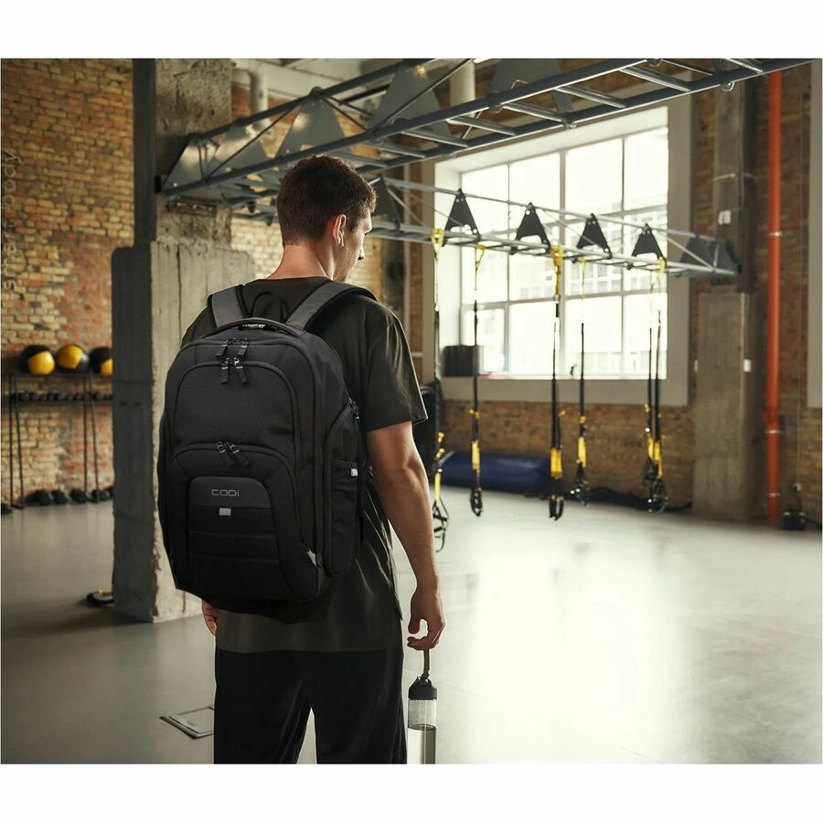 CODi Ferretti Pro Carrying Case (Backpack) for 17.3 Notebook Tablet Water Bottle - Black -