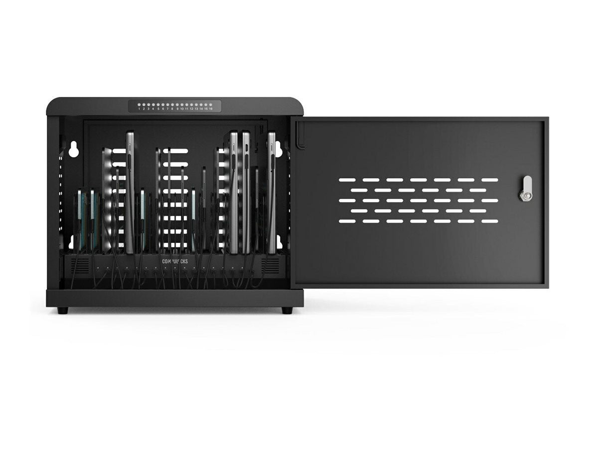COMPULOCKS Charging & Locking Cabinet for 16 Tablets & Notebooks US Plug