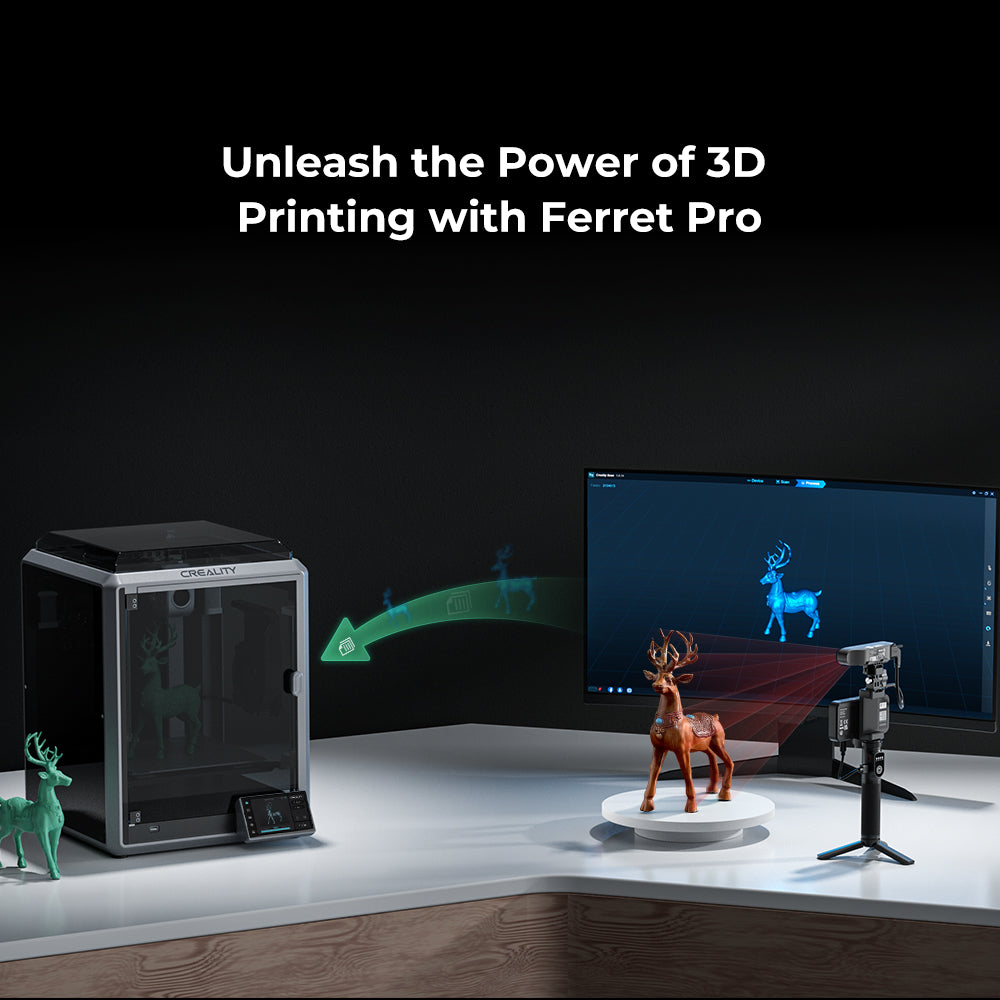 CR-Scan Ferret Pro 3D Scanner with 0.1mm Accuracy and Wireless WiFi 6