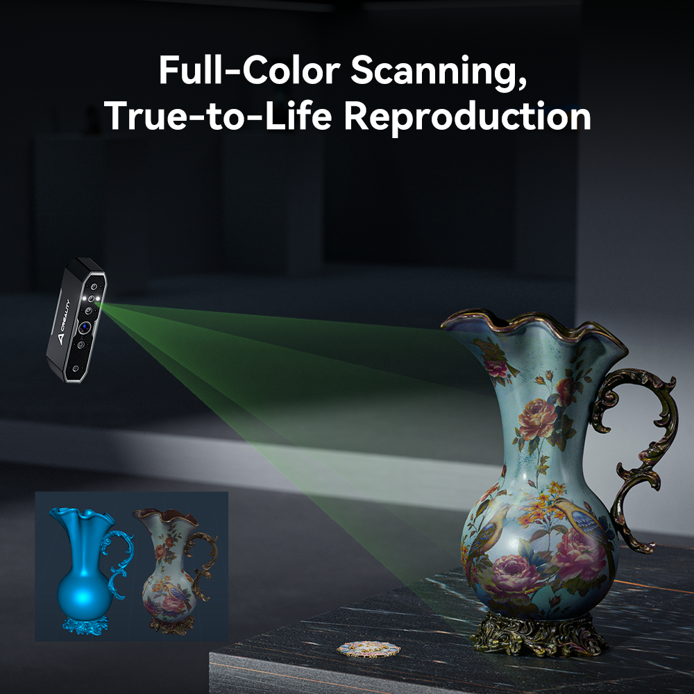 CR-Scan Otter 3D Scanner with 0.02mm Accuracy and Full-Color Capture