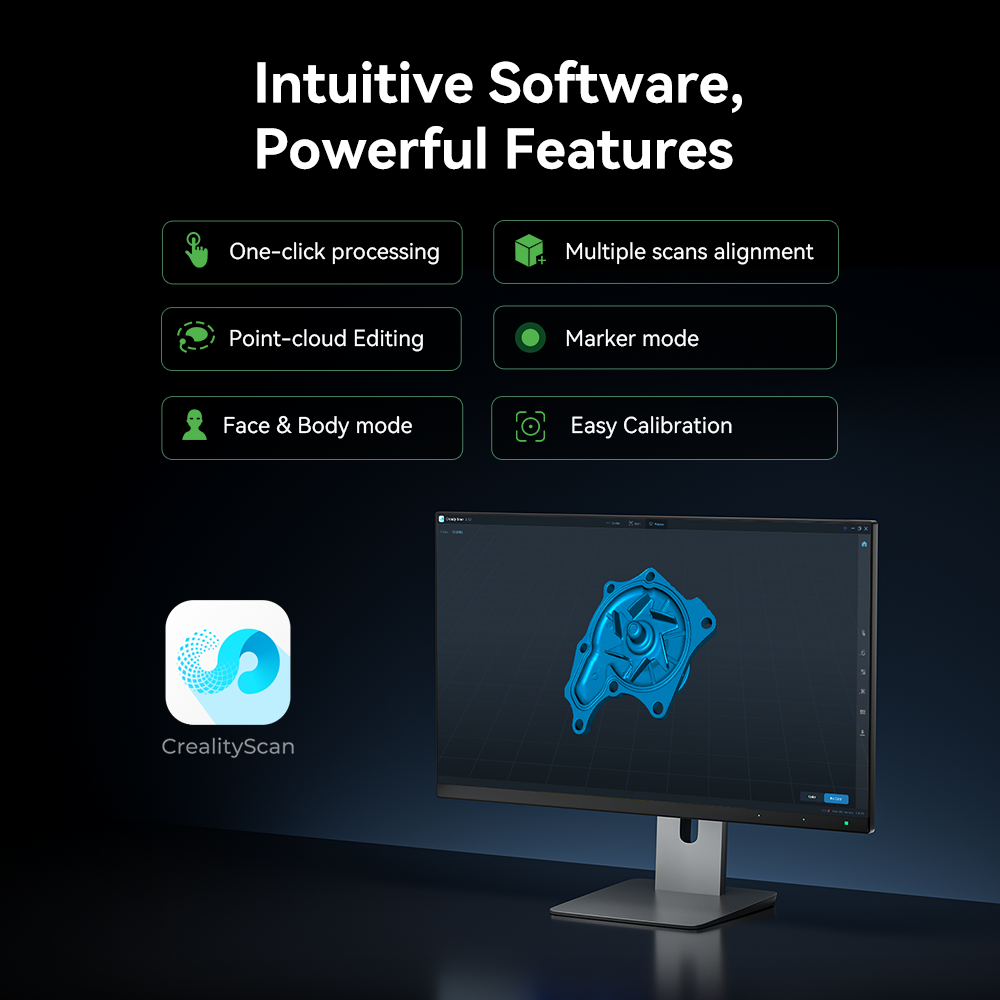 CR-Scan Otter 3D Scanner with 0.02mm Accuracy and Full-Color Capture