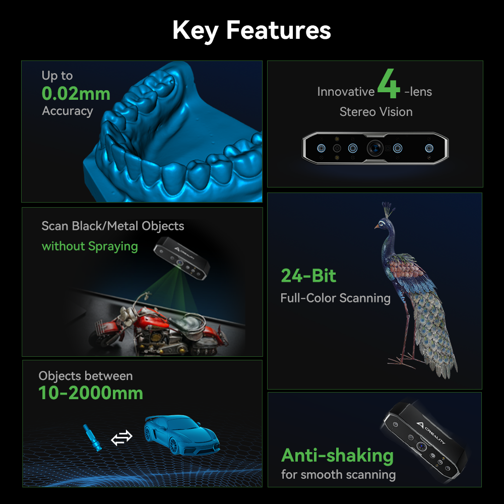 CR-Scan Otter 3D Scanner with 0.02mm Accuracy and Full-Color Capture