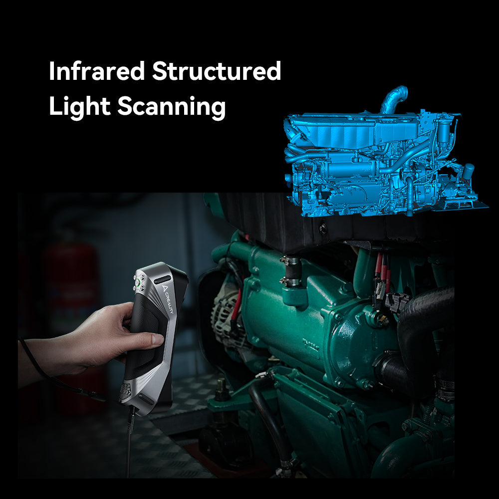 CR-Scan Raptor 3D Scanner with 7 Blue Laser Lines and Metrology Accuracy