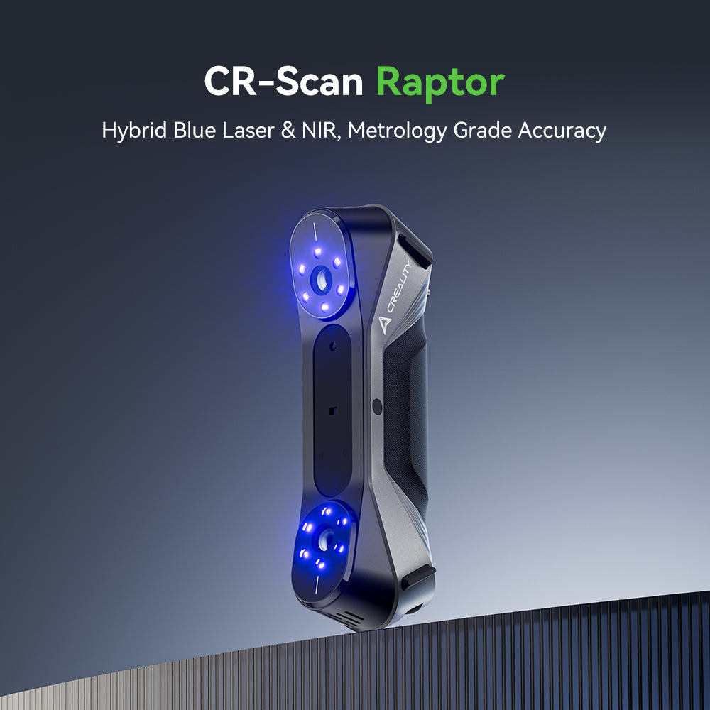 CR-Scan Raptor 3D Scanner with 7 Blue Laser Lines and Metrology Accuracy