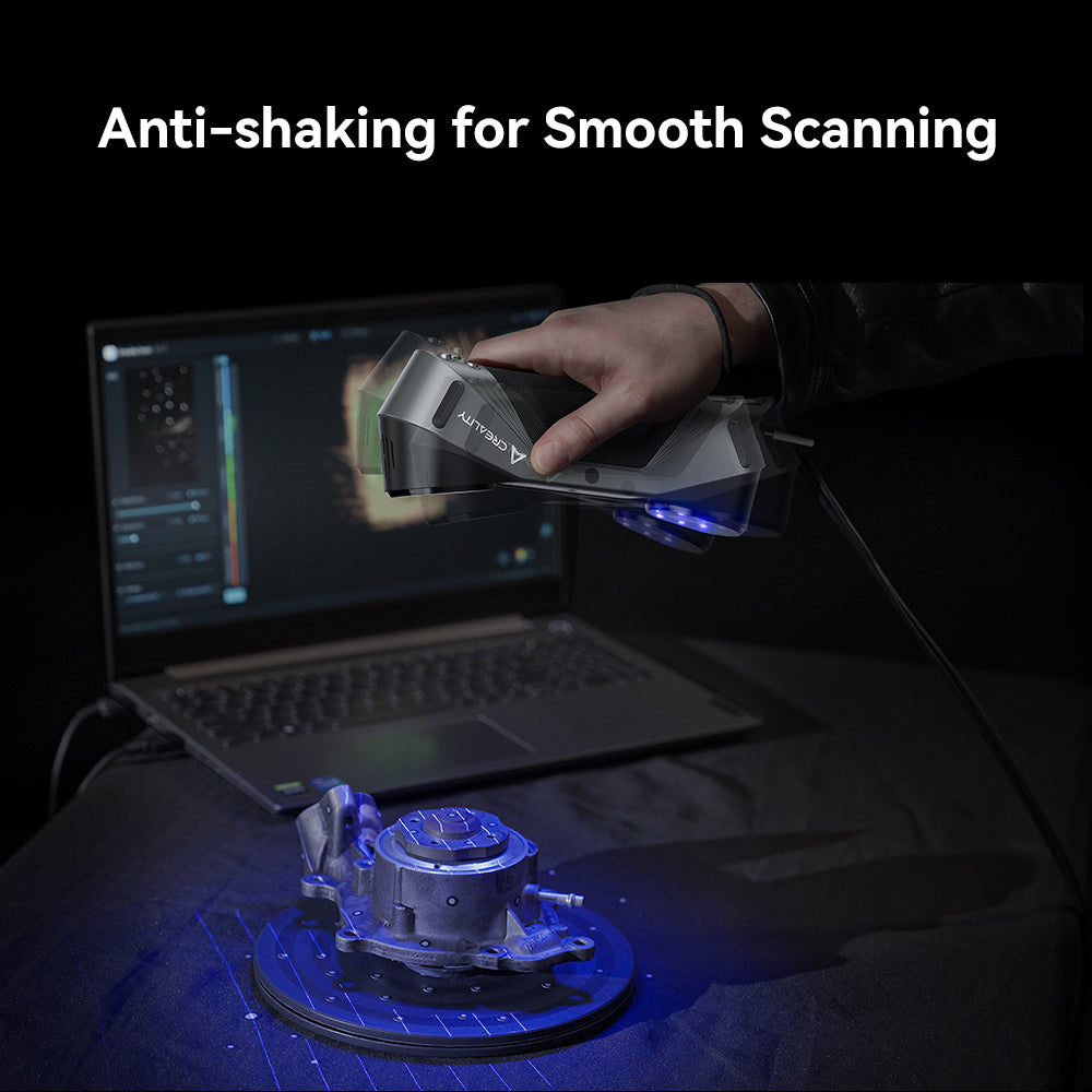 CR-Scan Raptor 3D Scanner with 7 Blue Laser Lines and Metrology Accuracy