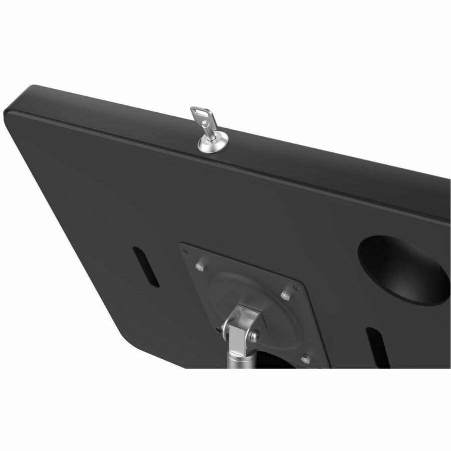 CTA Digital Compact Mobile Floor Stand with Universal Security Enclosure (Black) - Up to 1