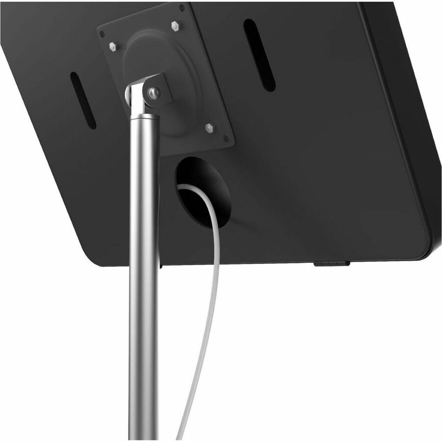 CTA Digital Compact Mobile Floor Stand with Universal Security Enclosure (Black) - Up to 1