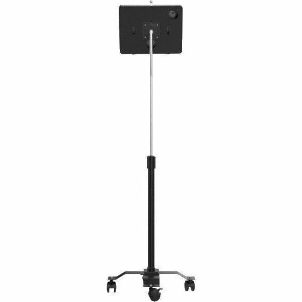 CTA Digital Compact Mobile Floor Stand with Universal Security Enclosure (Black) - Up to 1