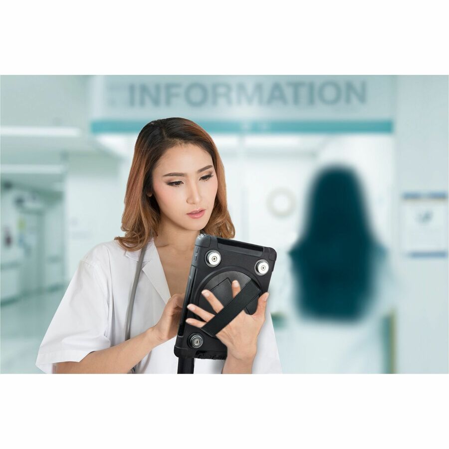 CTA Digital Rugged Carrying Case for 9.7" Apple iPad Air 2, iPad (5th Generation), iPad (6th Generation), iPad Pro Tablet - Black