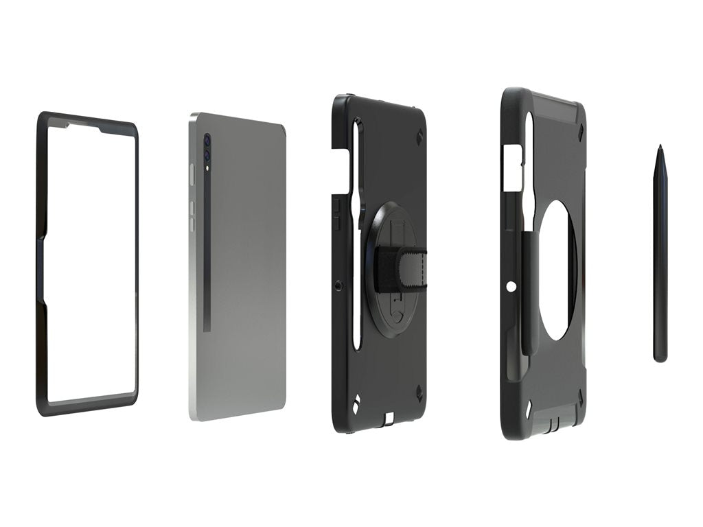 CTA - Protective case for tablet - built-in 360ï¿½ rotatable grip kickstand - for Samsung Galaxy Tab S7 FE, Tab S7+, Tab