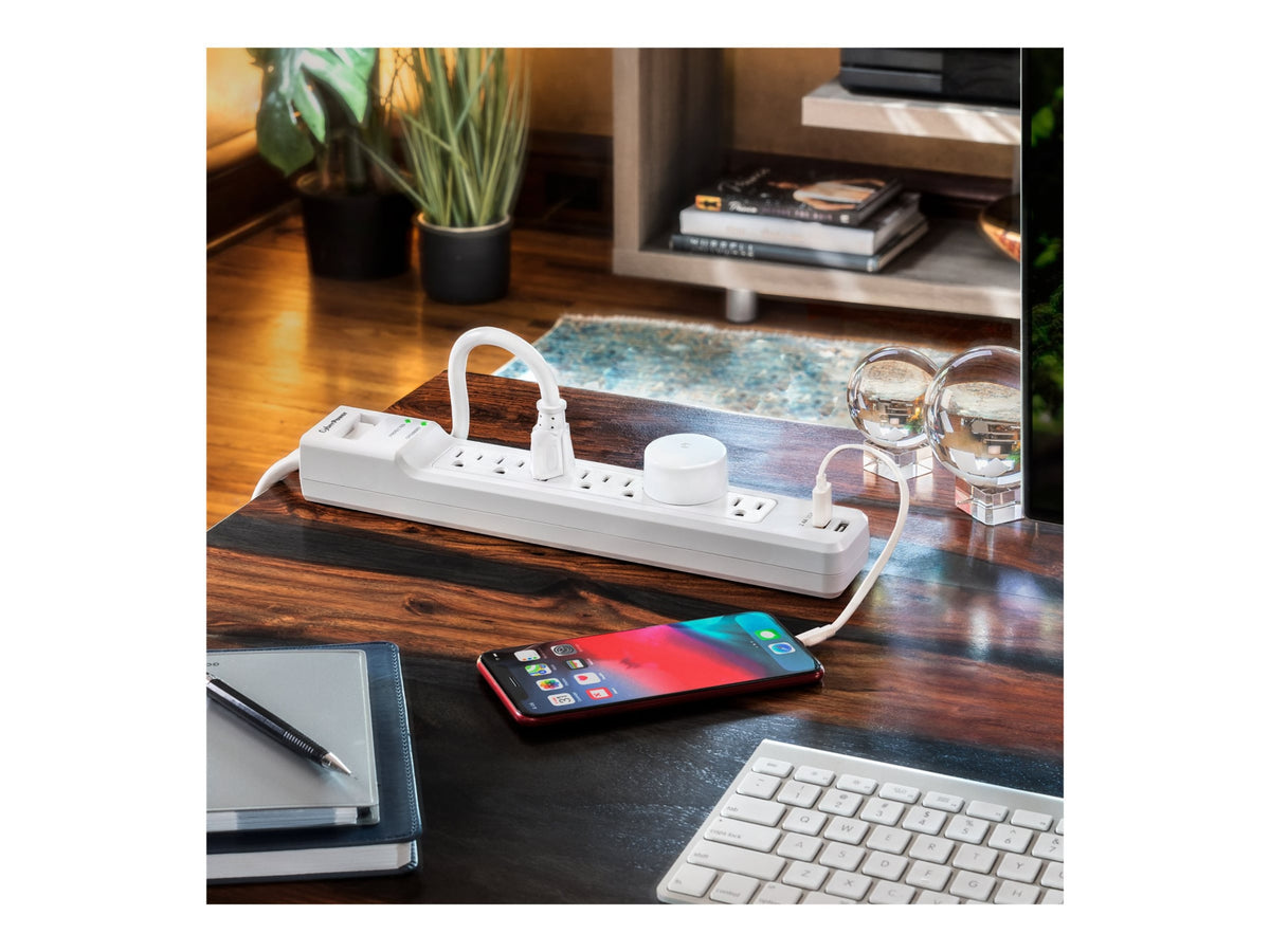 CYBERPOWER 7-Outlet Surge Protector 2000J for Home & Office P704URC1