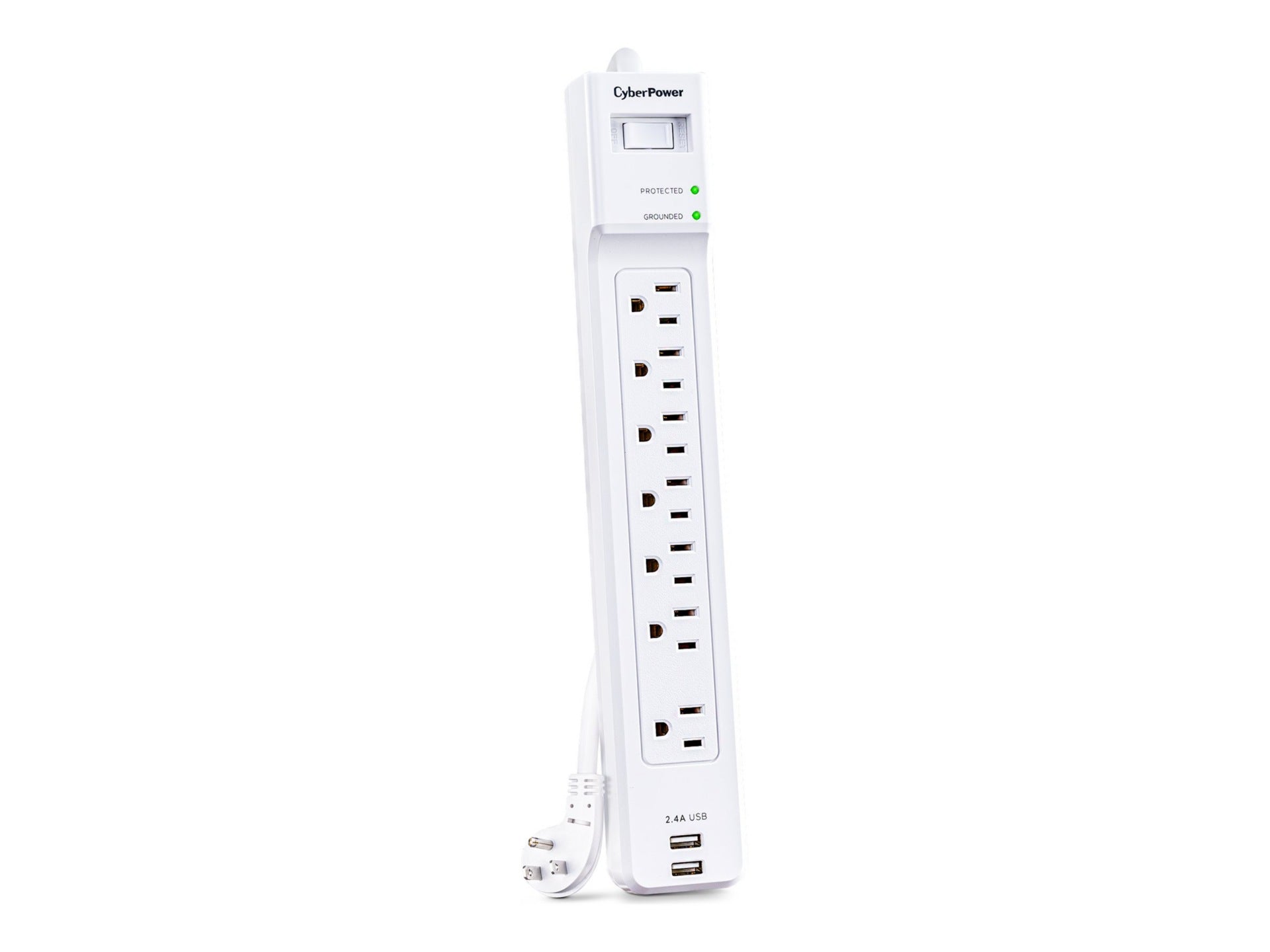 CYBERPOWER 7-Outlet Surge Protector 2000J for Home & Office P704URC1