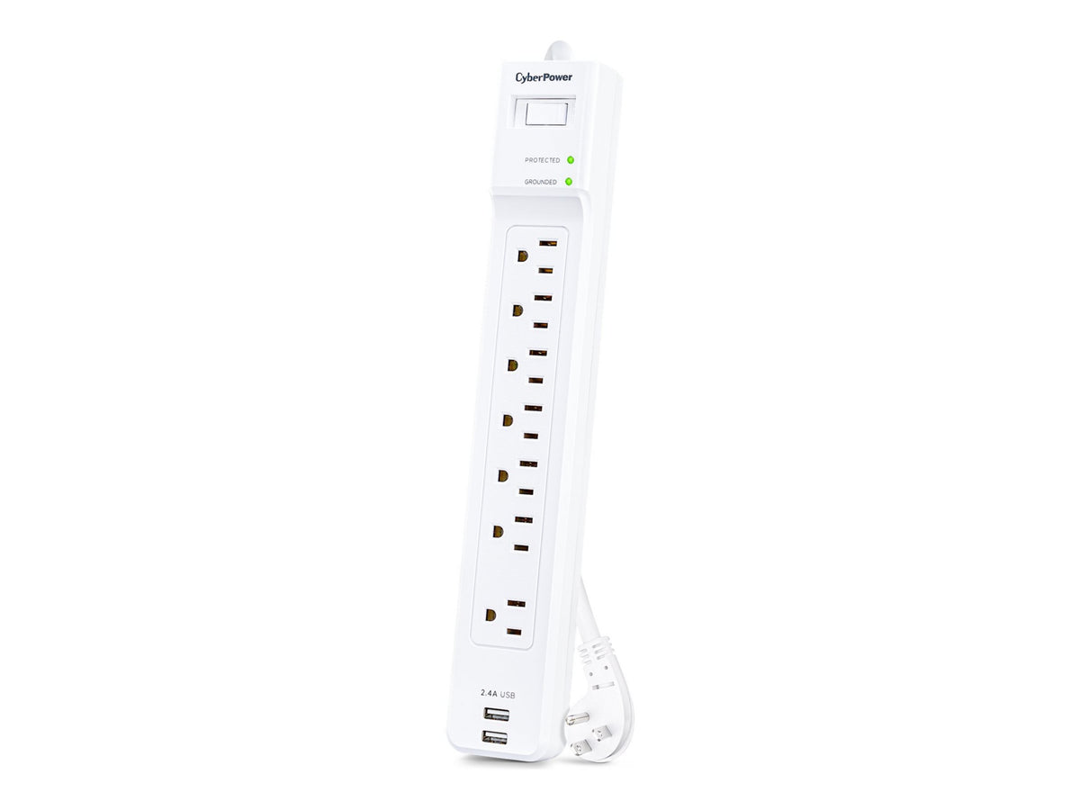 CYBERPOWER 7-Outlet Surge Protector 2000J for Home & Office P704URC1