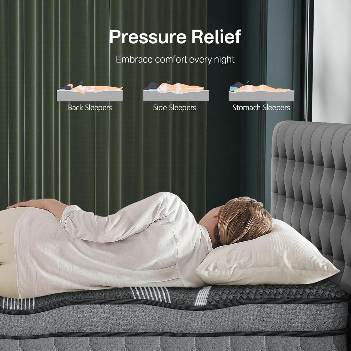 California King GelInfused Memory Foam Hybrid Mattress