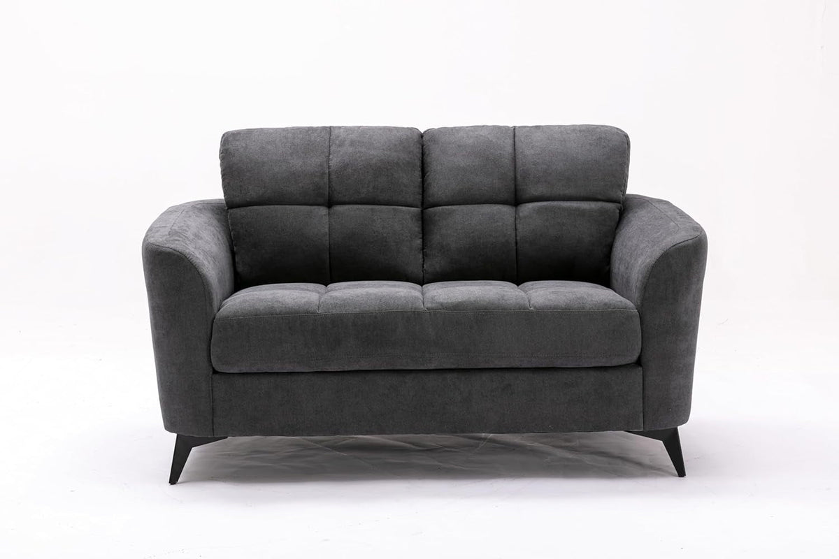 Callie Gray Velvet Sofa Loveseat Living Room Set 79 Inch Sofa 60 Inch Loveseat