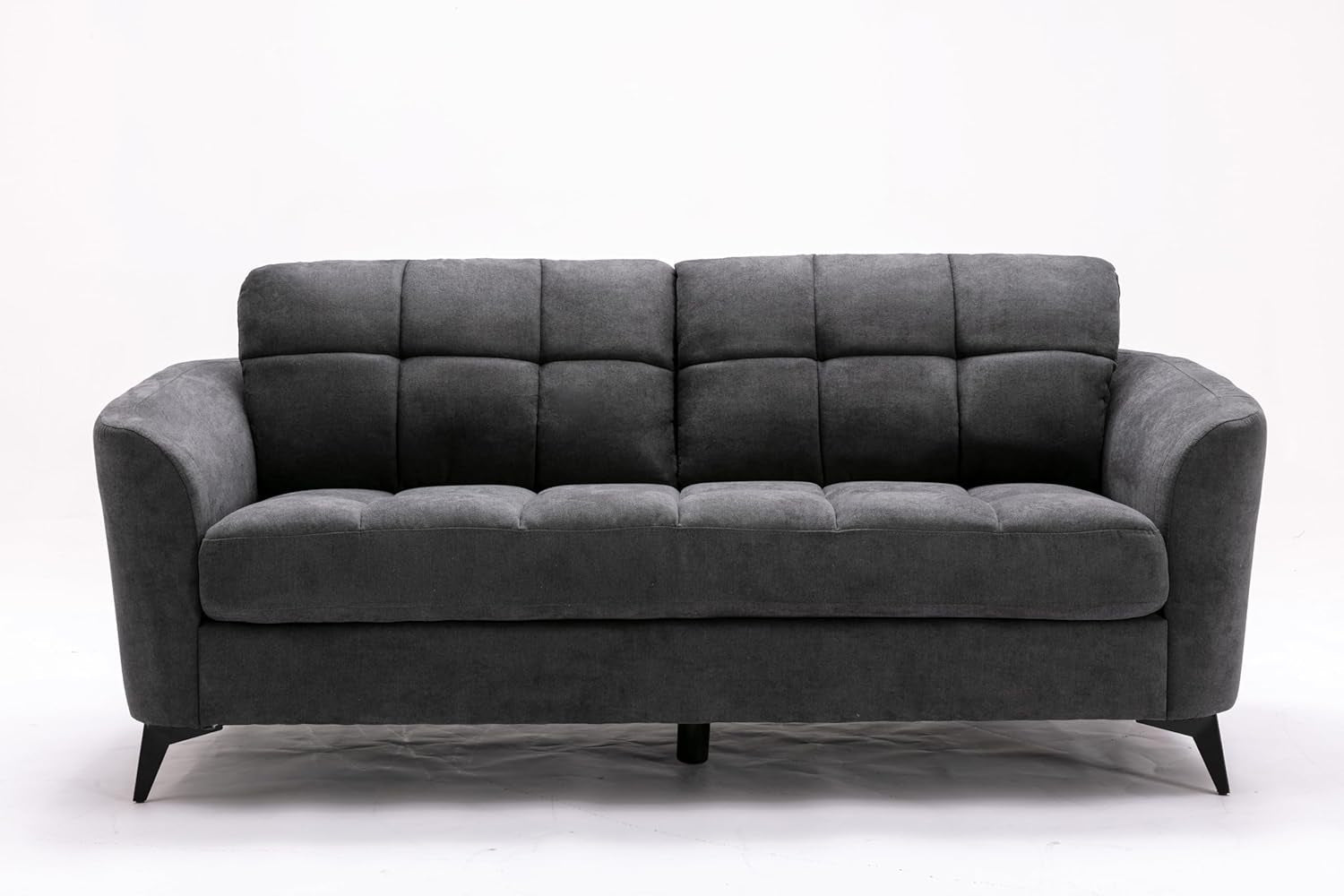 Callie Gray Woven Fabric Sofa Loveseat Chair Set 3Piece