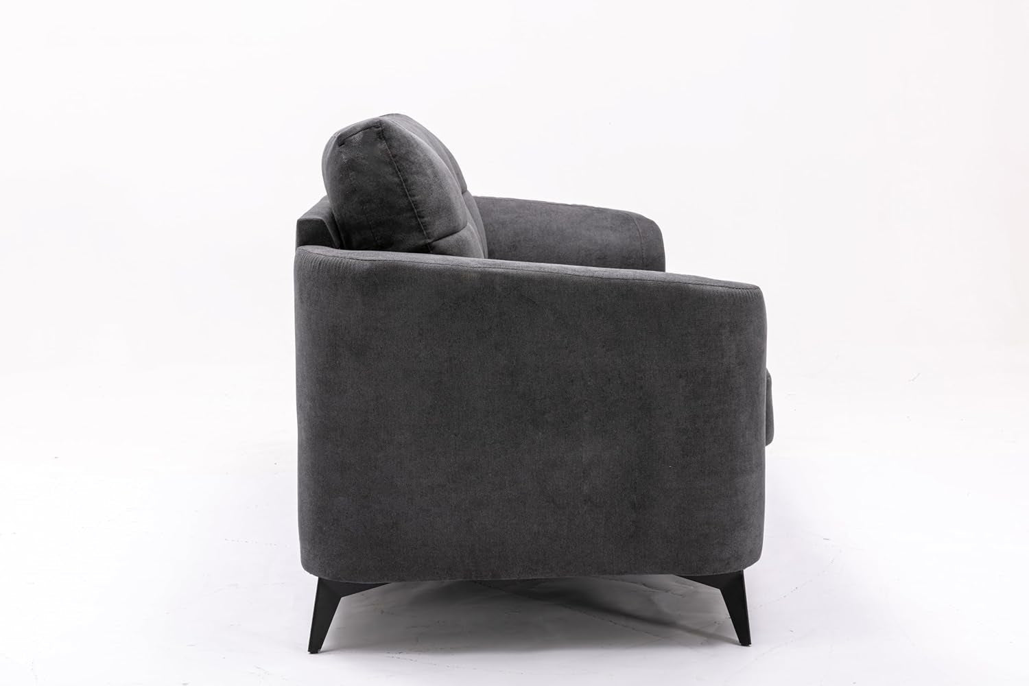 Callie Gray Woven Fabric Sofa Loveseat Chair Set 3Piece