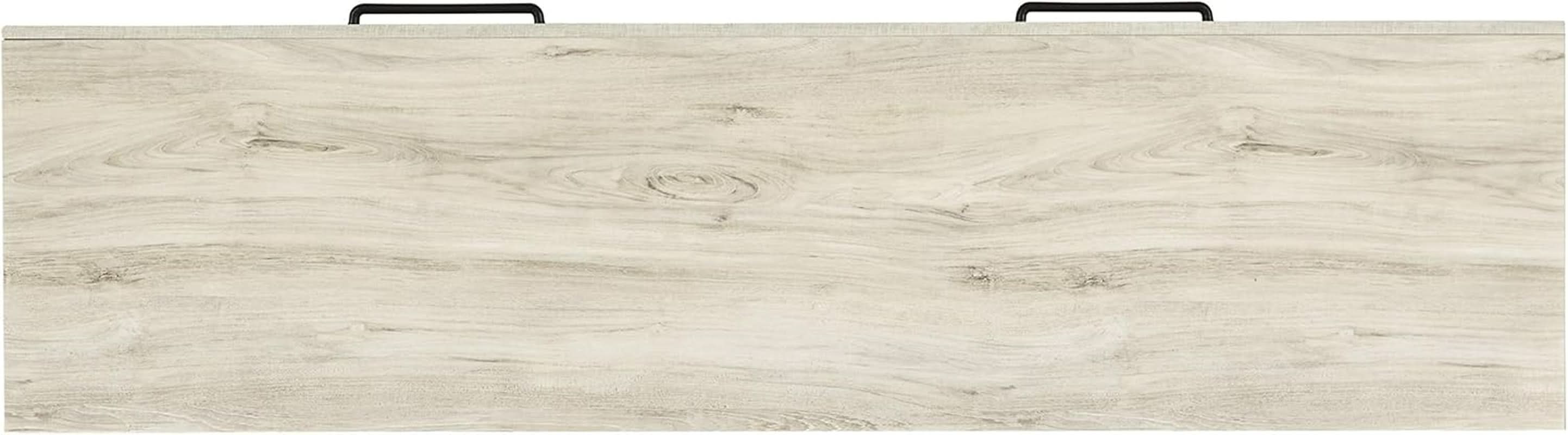 Cambeck Farmhouse Industrial 6 Drawer Dresser Whitewash