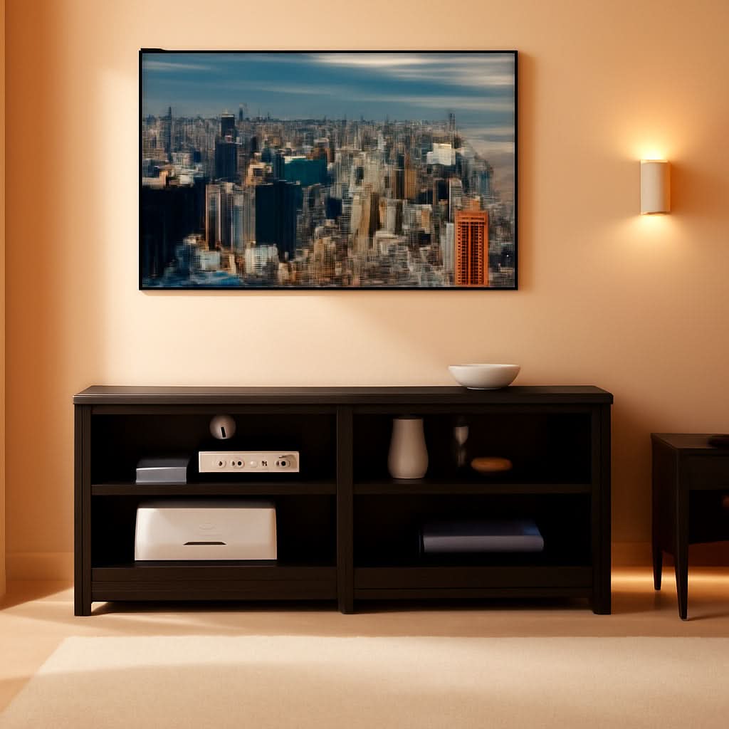 Camden TV Stand for 65 Inch TVs Espresso Open Shelving Storage