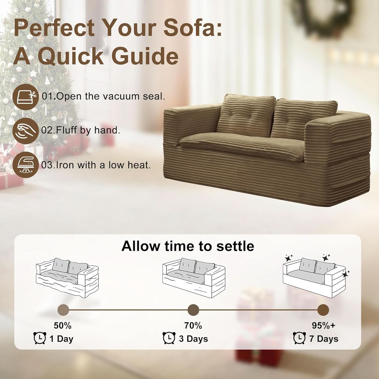Camel King Size Corduroy Futon Pro Lux Sofa Bed Chaise Lux