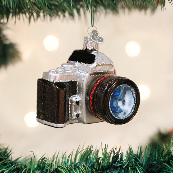 Camera Glass Ornament