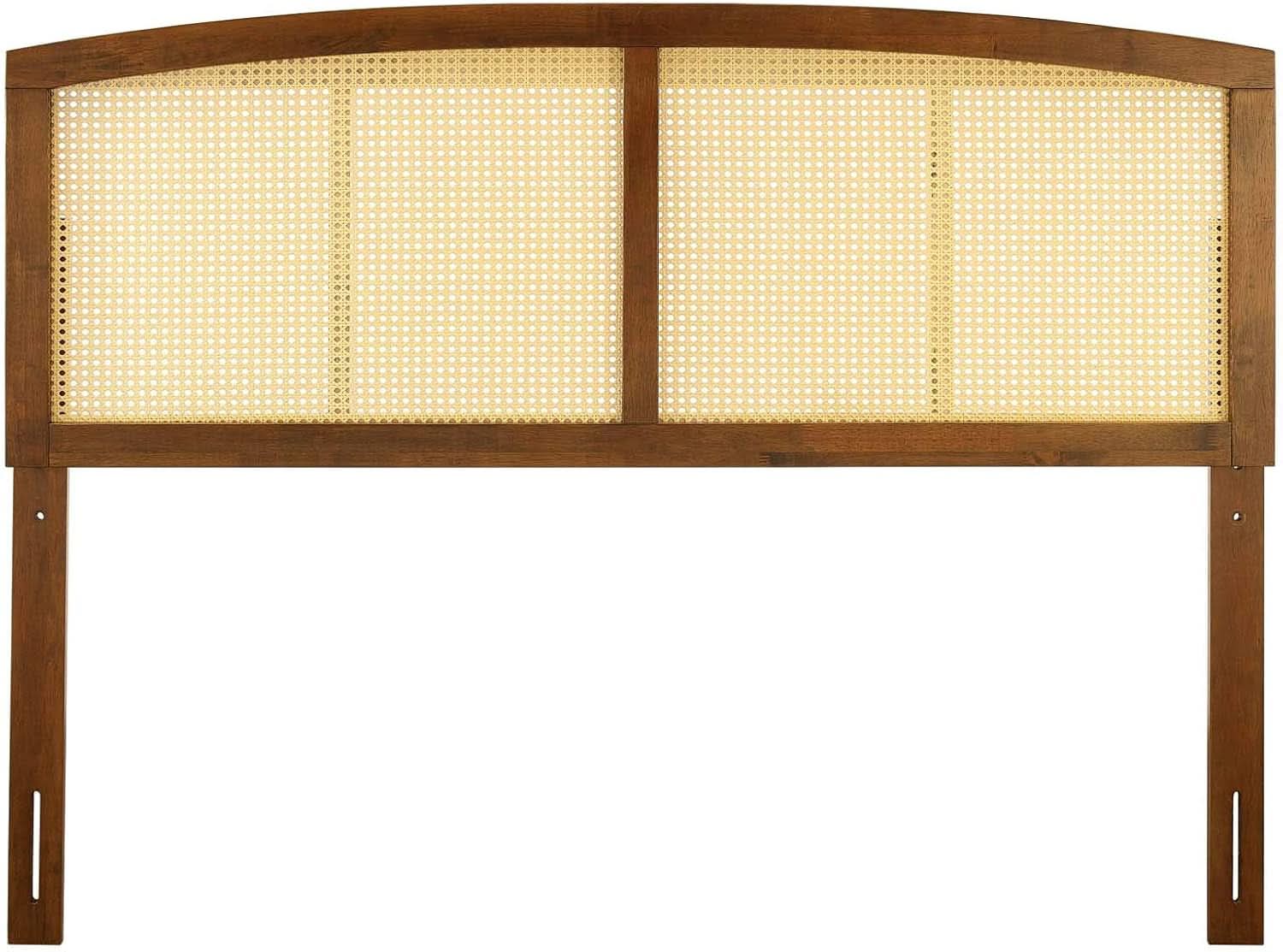 Cane Woven Rattan King Headboard With Organic Design