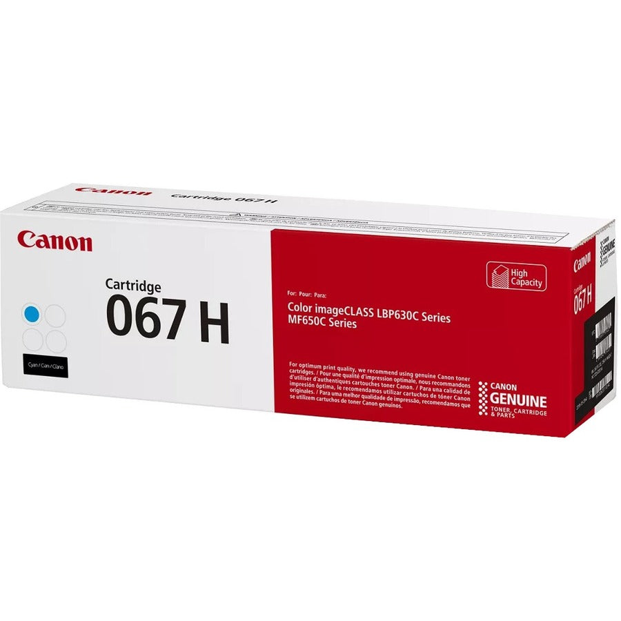 Canon 067 Original High Yield Laser Toner Cartridge - Cyan - 1 Pack - 2350 Pages