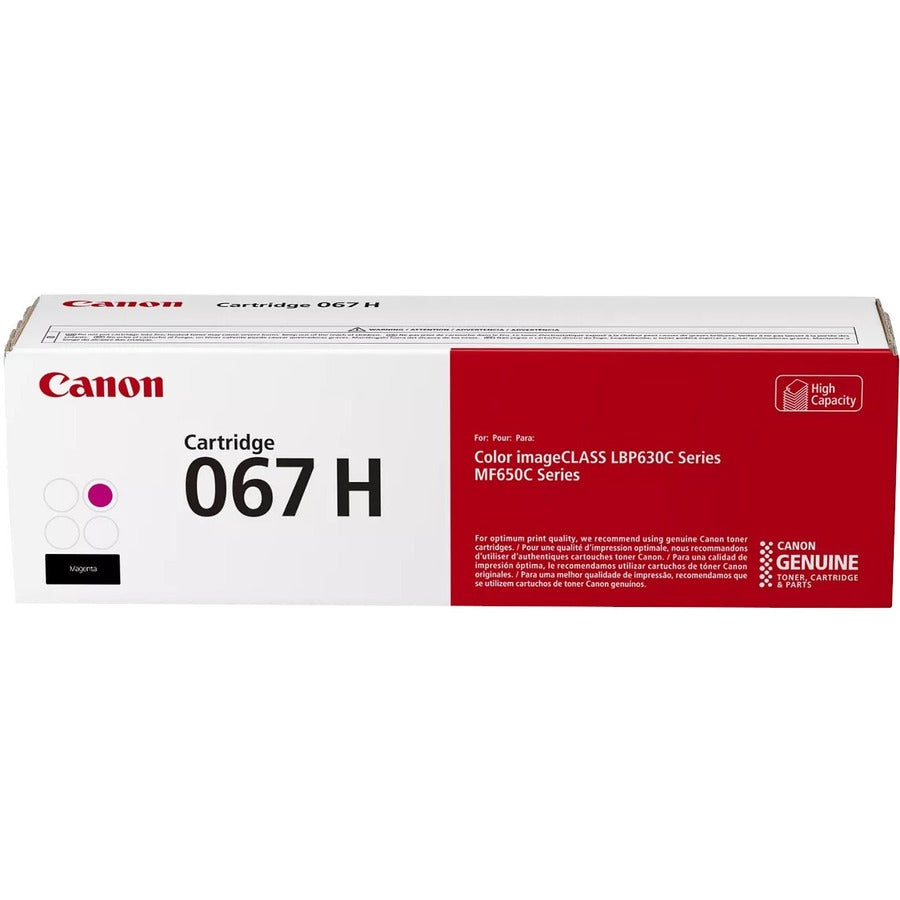 Canon 067 Original High Yield Laser Toner Cartridge - Magenta - 1 Pack - 2350 Pages