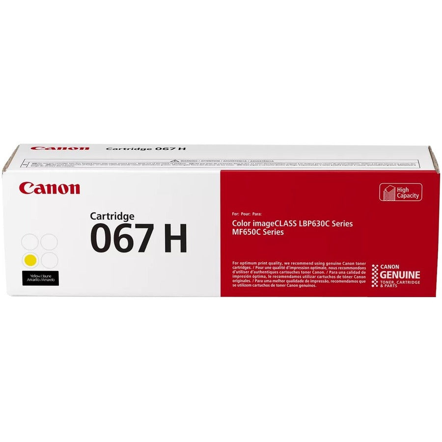 Canon 067 Original High Yield Laser Toner Cartridge - Yellow - 1 Pack - 2350 Pages