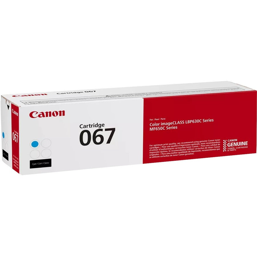 Canon 067 Original Standard Yield Laser Toner Cartridge - Cyan - 1 Pack - 1250 Pages