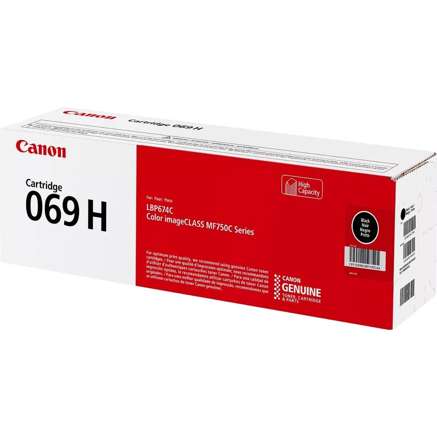 Canon 069 Original High Yield Laser Toner Cartridge - Black - 1 Pack - 7600 Pages