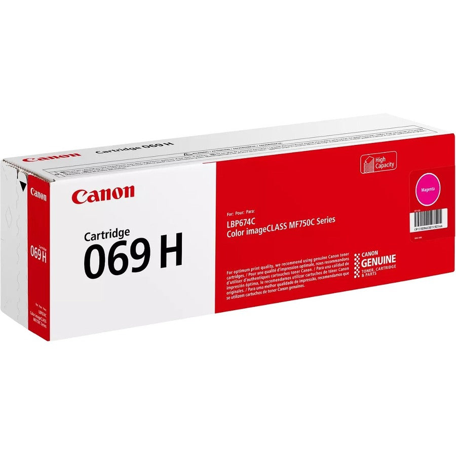 Canon 069 Original High Yield Laser Toner Cartridge - Magenta - 1 Pack - 5500 Pages