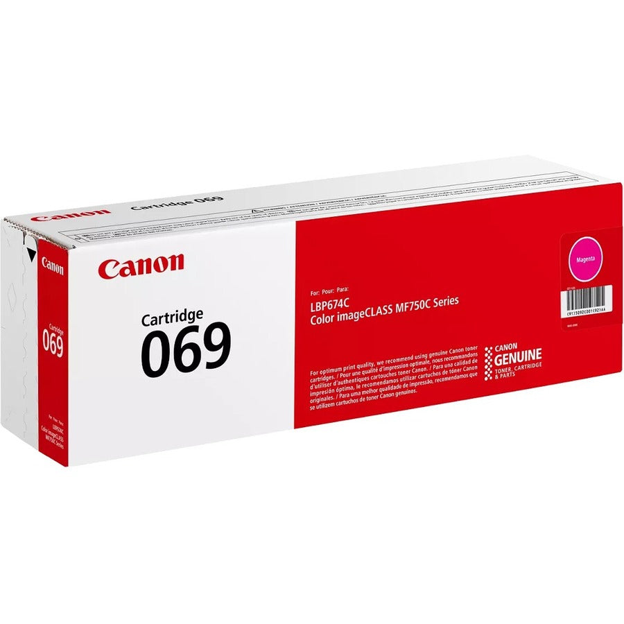 Canon 069 Original Standard Yield Laser Toner Cartridge - Magenta - 1 Pack - 1900 Pages