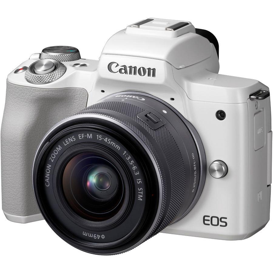 Canon EOS M50 24.1 Megapixel Mirrorless Camera with Lens - 0.59" - 1.77" - White