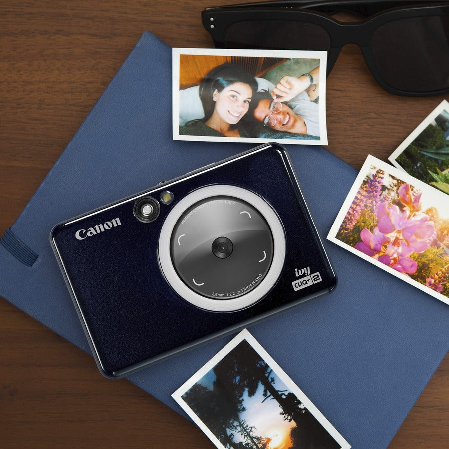 Canon IVY CLIQ+2 8 Megapixel Instant Digital Camera - Midnight Navy - Autofocus - Optical