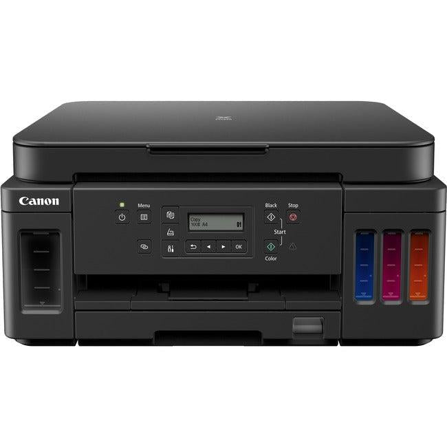 Canon PIXMA G G6020 Inkjet Multifunction Printer-Color-Copier/Scanner-4800x1200 dpi Print-Automatic Duplex Print-5000 Pages-350 sheets Input-Color Flatbed Scanner-1200 dpi Optical Scan-Wireless LAN-Wireless PictBridge-Mopria-Canon PRINT Business 3113C002
