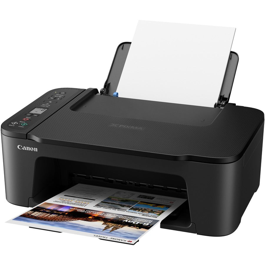 Canon PIXMA TS3520 Inkjet Multifunction Printer-Color-Black-Copier/Scanner-4800x1200 dpi Print-60 sheets Input-1200 dpi Optical Scan-Wireless LAN-Wireless PictBridge-Mopria-Canon PRINT Application-PIXMA Cloud Link-PIXMA Chat Print 4977C002