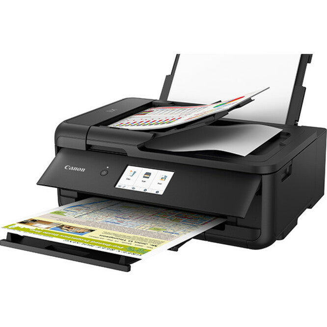Canon Pixma Ts Ts9520 Wireless Inkjet Multifunction Printer-Color-Copier/Scanner-4800X1200 Print-Manual Duplex Print-100 Sheets Input-Color Scanner-1200 Optical Scan-Ethernet-Wireless Lan-Canon Mobile Printing