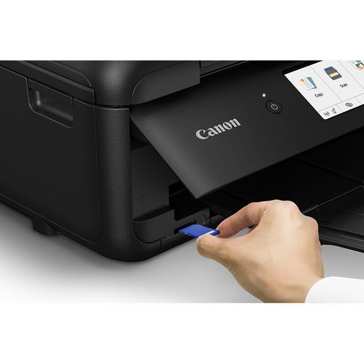 Canon Pixma Ts Ts9520 Wireless Inkjet Multifunction Printer-Color-Copier/Scanner-4800X1200 Print-Manual Duplex Print-100 Sheets Input-Color Scanner-1200 Optical Scan-Ethernet-Wireless Lan-Canon Mobile Printing