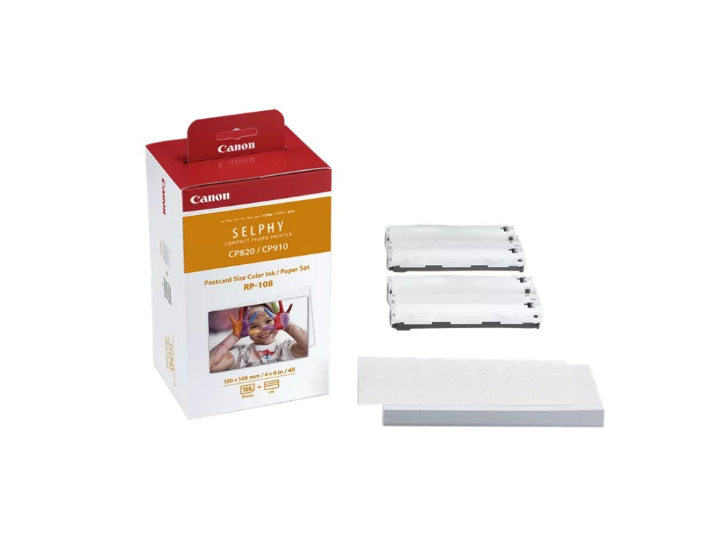 Canon SELPHY CP1500 Wireless Photo Printer with RP-108 Ink Set for Home & Office