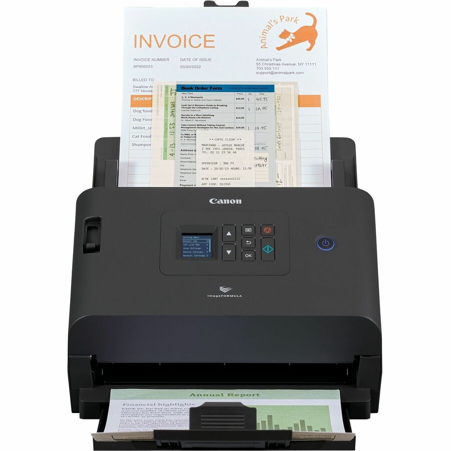 Canon imageFORMULA DR-S250N Sheetfed Scanner - 600 dpi Optical - 24-bit Color - 8-bit