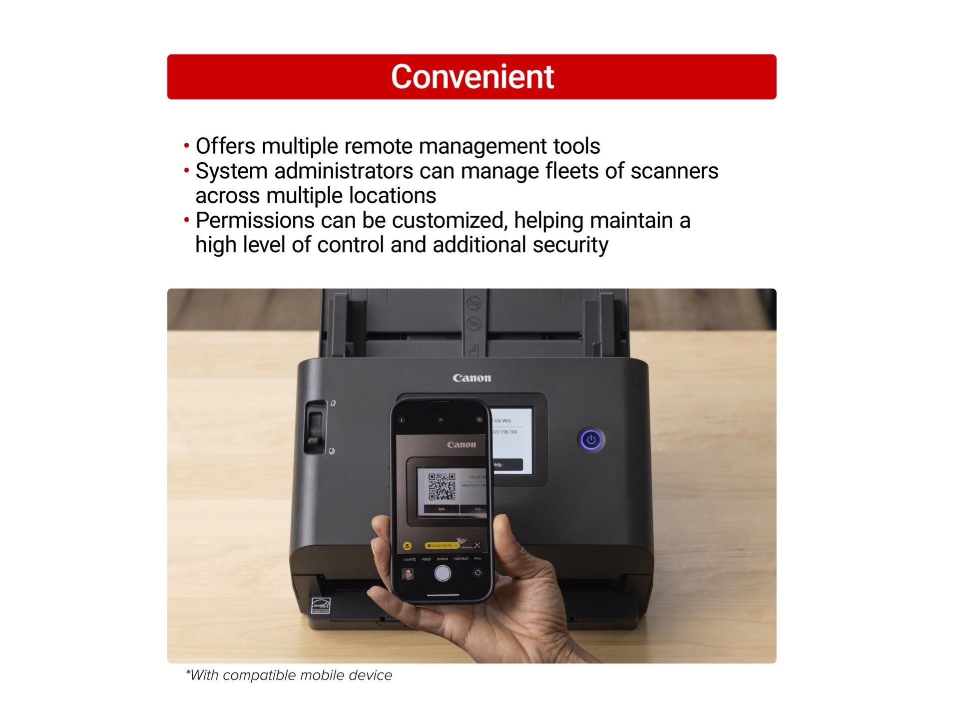 Canon imageFORMULA DR-S350NW Desktop Scanner Wi-Fi OCR