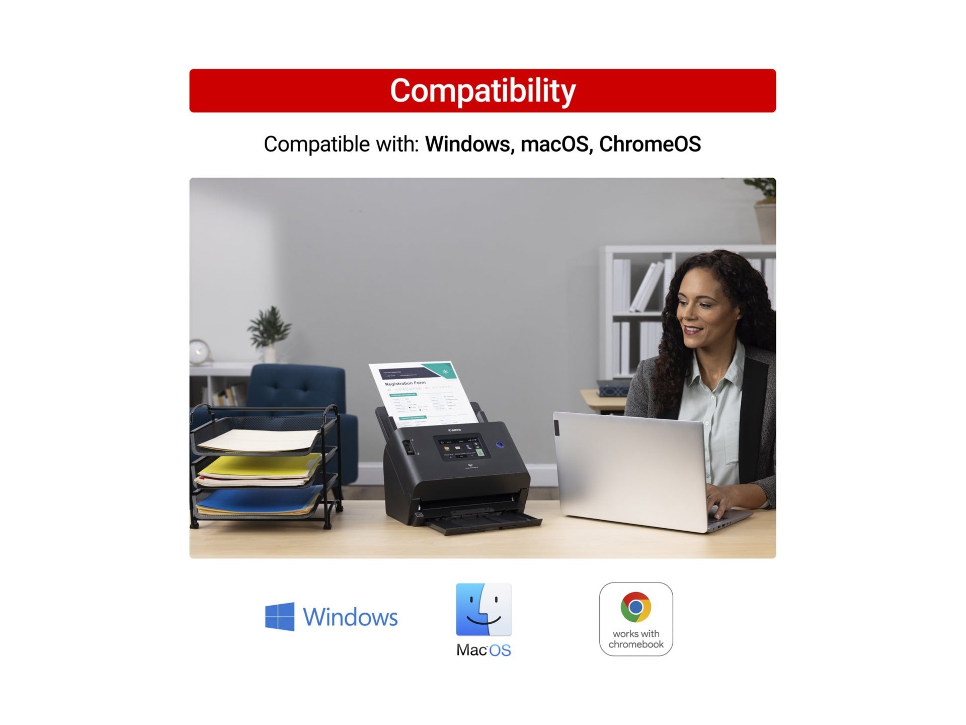 Canon imageFORMULA DR-S350NW Desktop Scanner Wi-Fi OCR