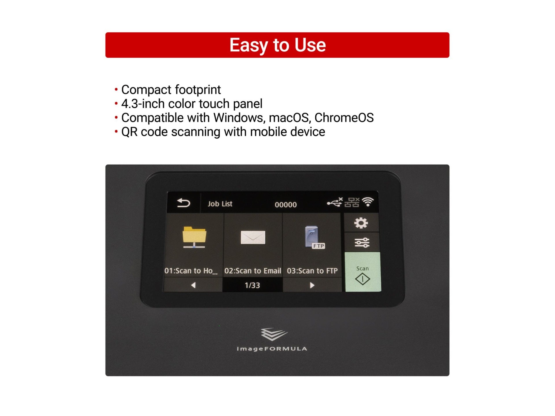 Canon imageFORMULA DR-S350NW Desktop Scanner Wi-Fi OCR