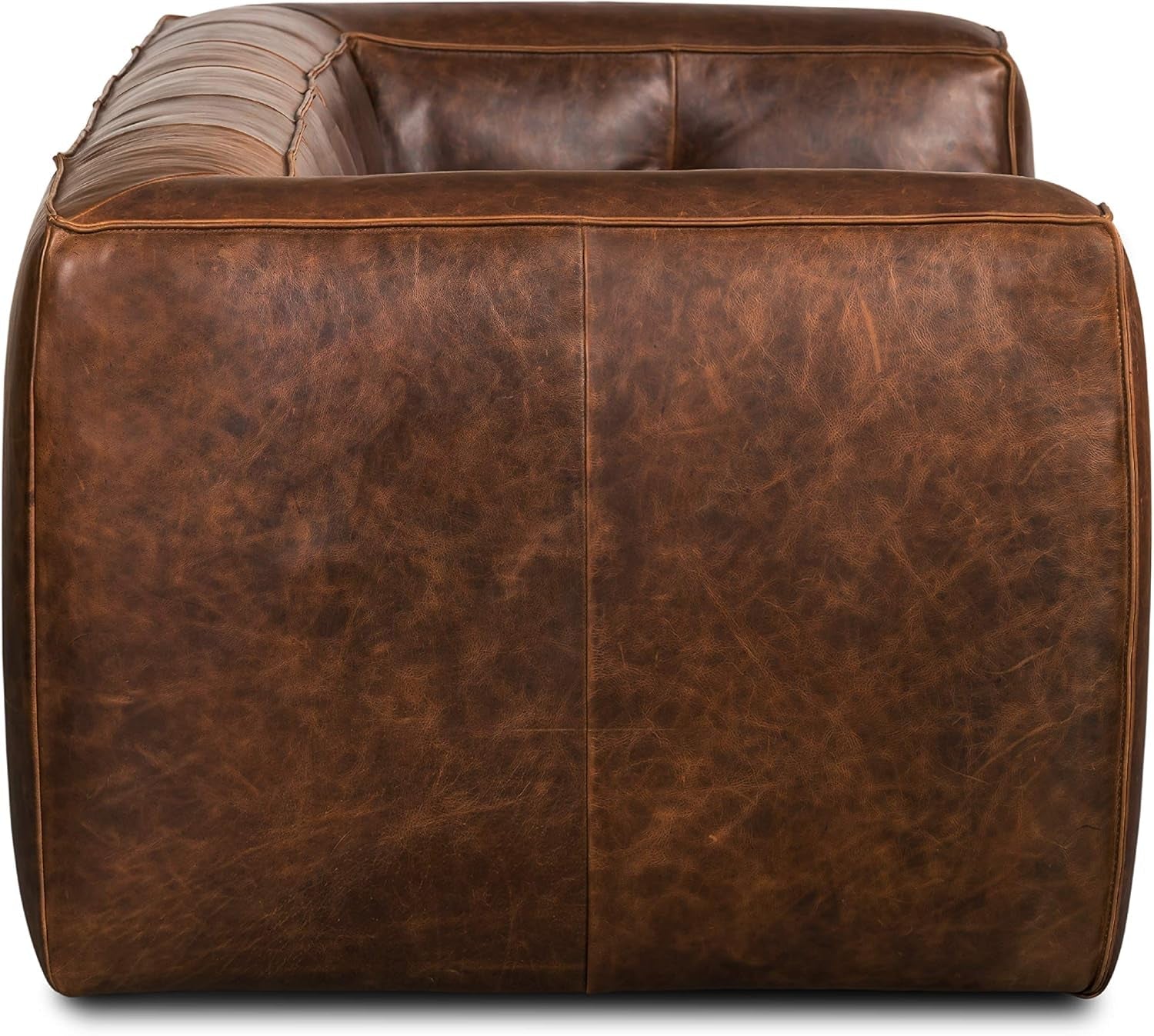 Capa Sofa Full Grain Leather In Chocolate Brown Finish