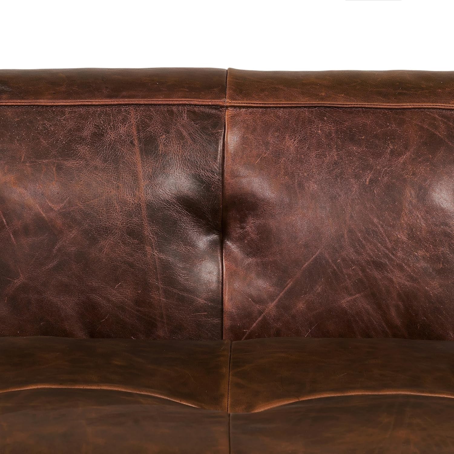 Capa Sofa Full Grain Leather In Chocolate Brown Finish