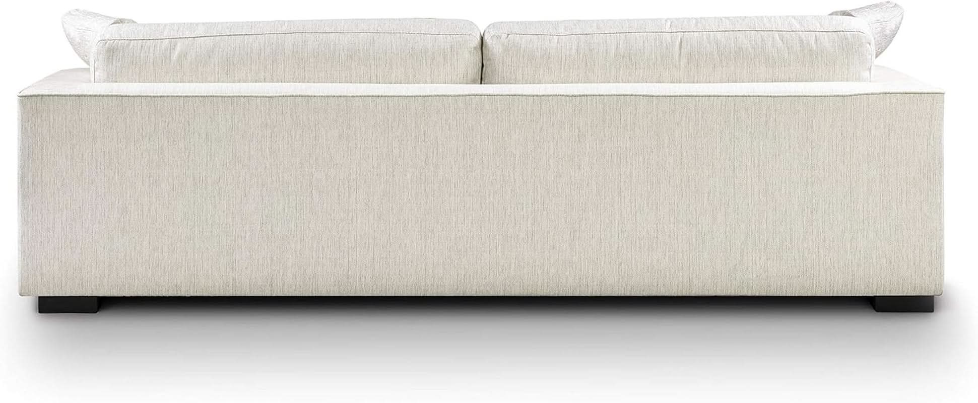 Capri Fabric Sofa Bright Ash Down Pillows Modern Living