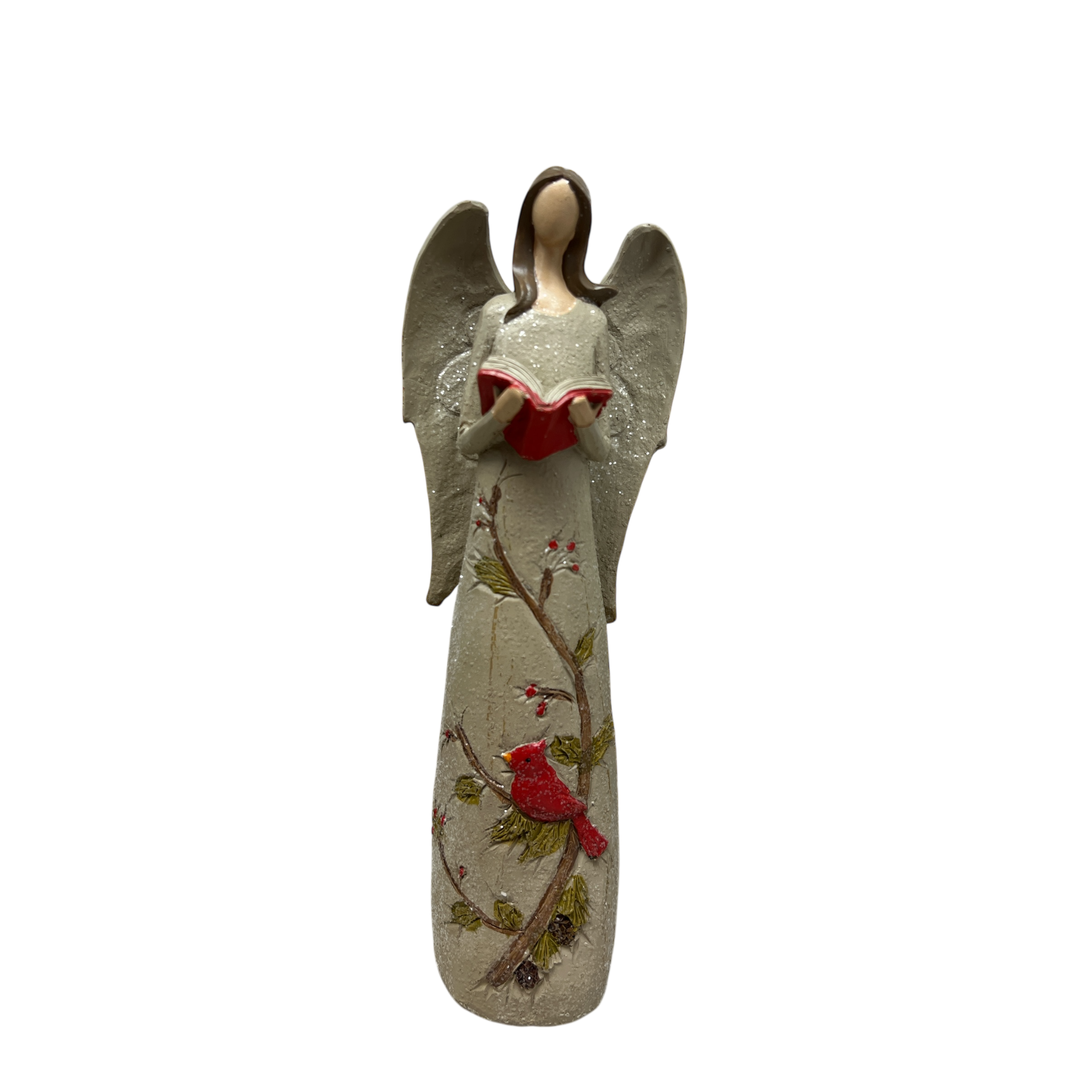 Cardinal And Book Angel Figurine