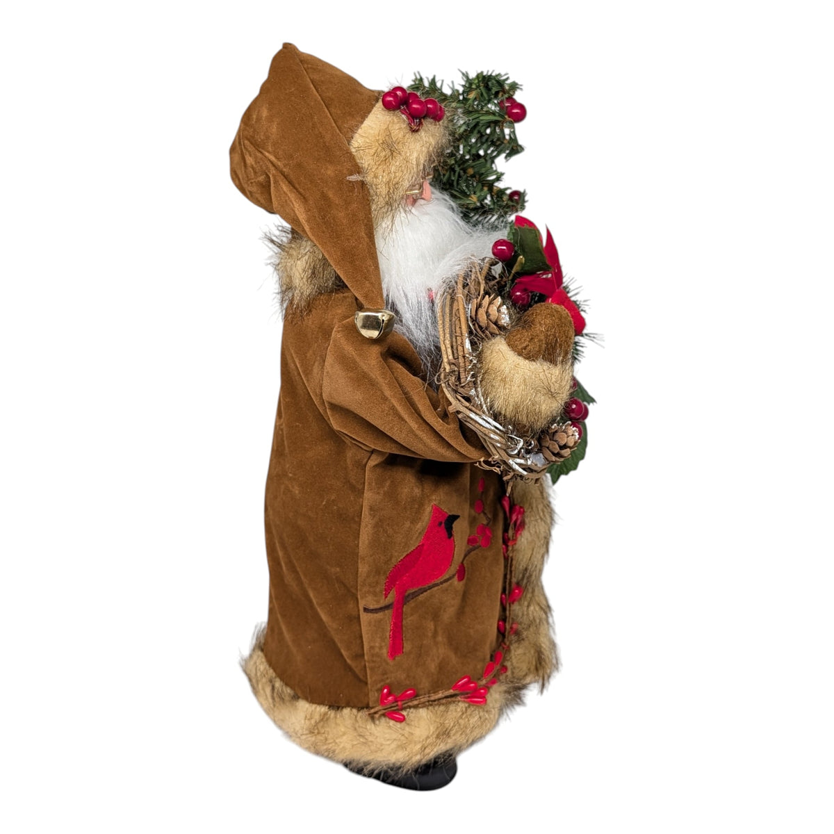 Cardinal and Berries Santa - 15"